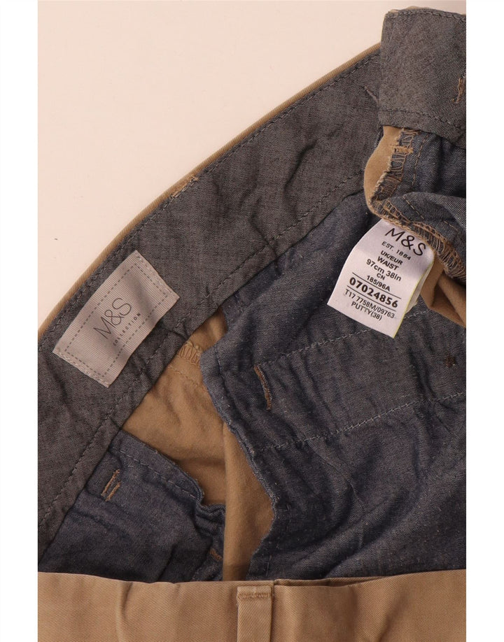 Shorts chino masculino MARKS & SPENCER W38 XL algodão bege