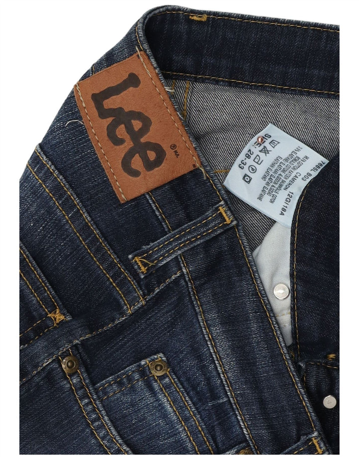 Lee Womens Cameron Bootcut Jeans W28 L33 Azul Marinho Algodão