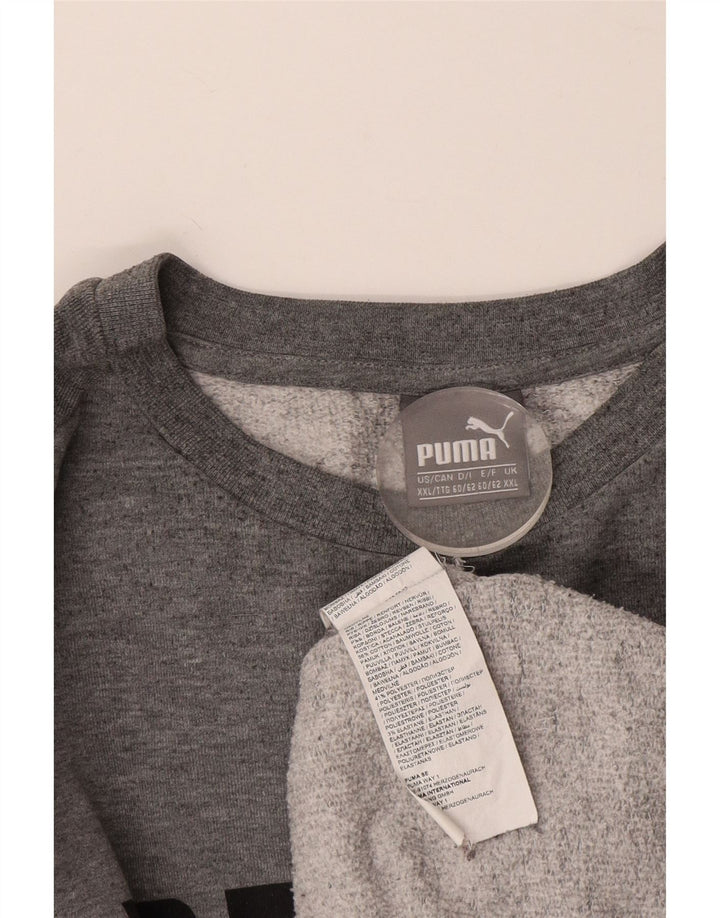 PUMA moletom gráfico masculino jumper 2XL algodão cinza