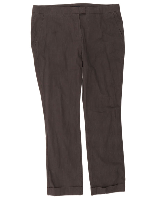 Calça feminina Tommy Hilfiger Slim Suit US 14 XL W38 L28 algodão cinza