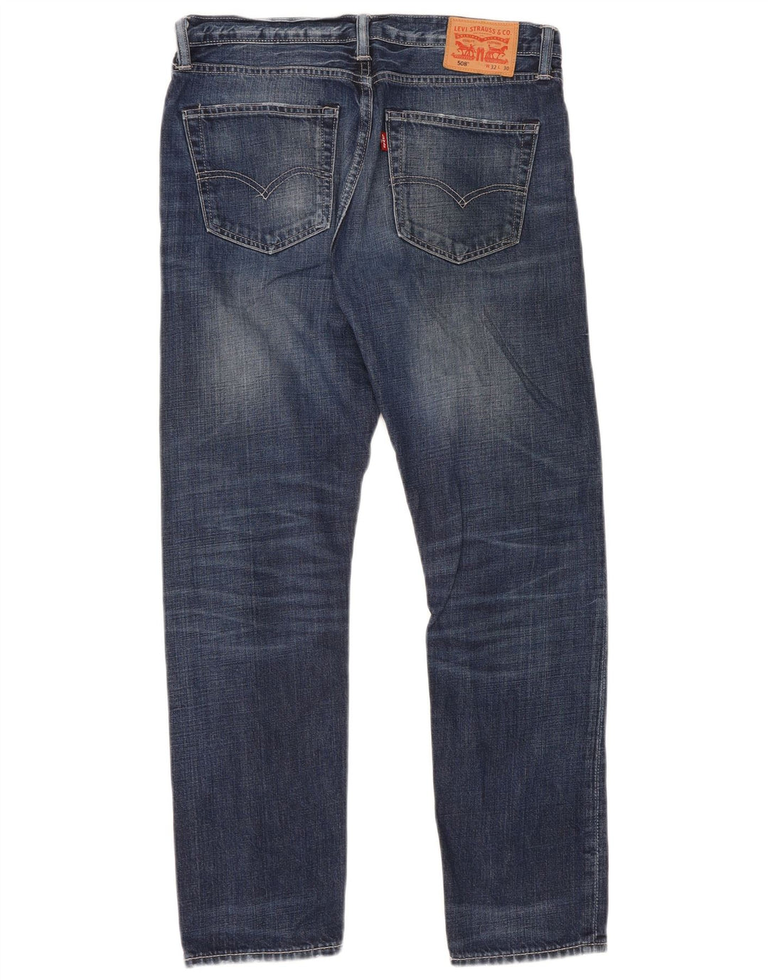 LEVI'S Feminino 508 Tapered Jeans W32 L30 Azul Algodão