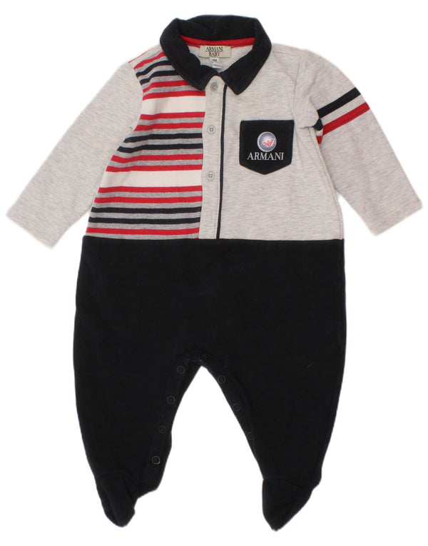 Macacão ARMANI BABY para bebês meninos de manga comprida 3-6 meses preto colorblock