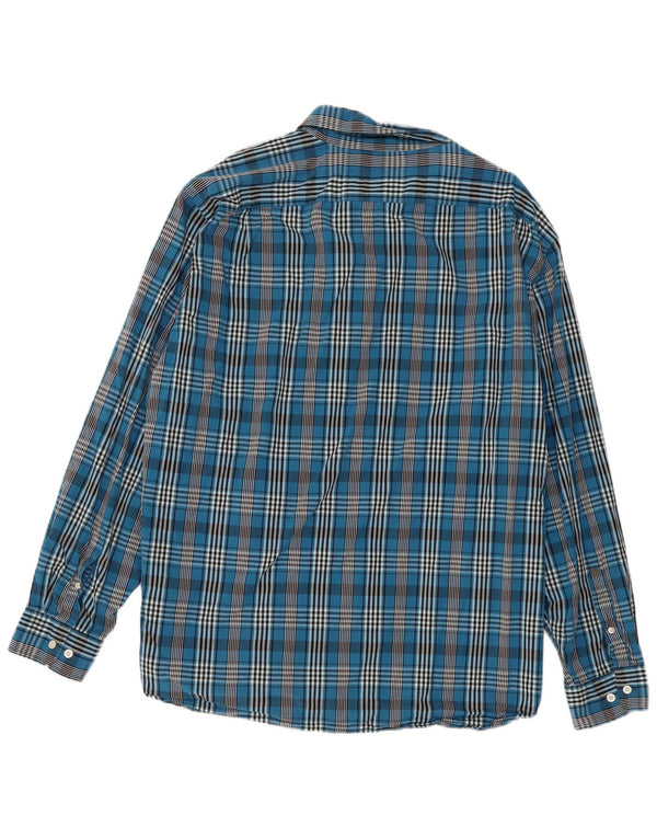 Camisa masculina Nautica Classic Fit 2XL algodão xadrez azul marinho