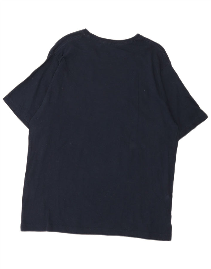 Camiseta masculina Dkny Top grande algodão azul marinho