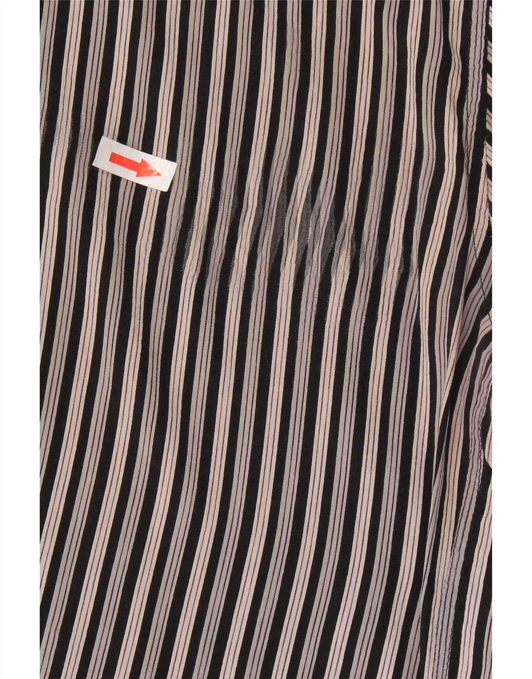 Camisa masculina de manga curta MESSORI pequena seda listrada preta