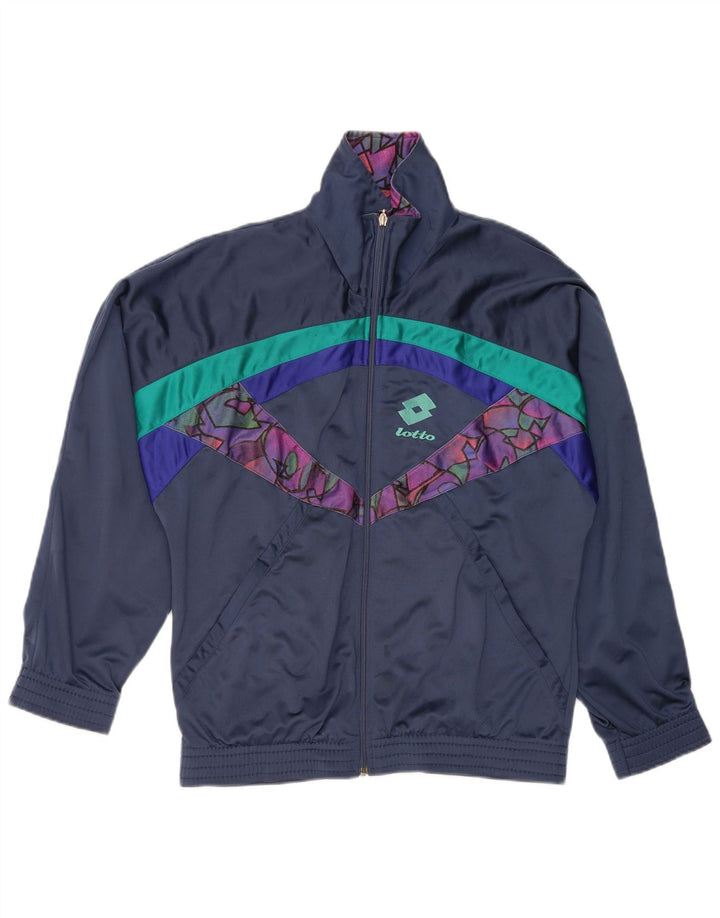 Lotto Mens Treino Top Jaqueta Médio Azul Marinho Colorblock