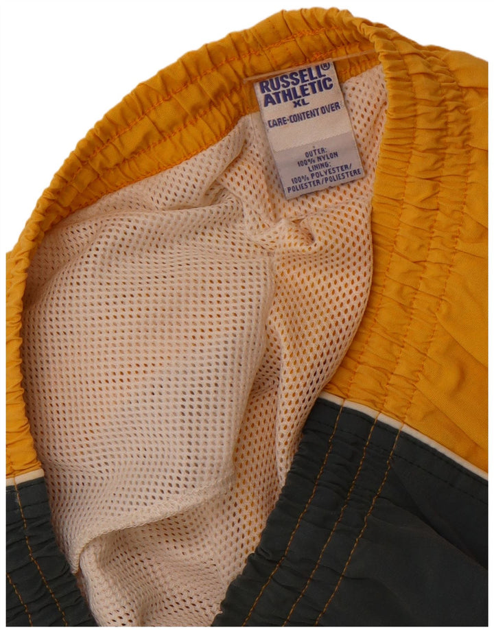 Shorts de natação masculino RUSSELL ATLÉTICO XL amarelo colorblock nylon