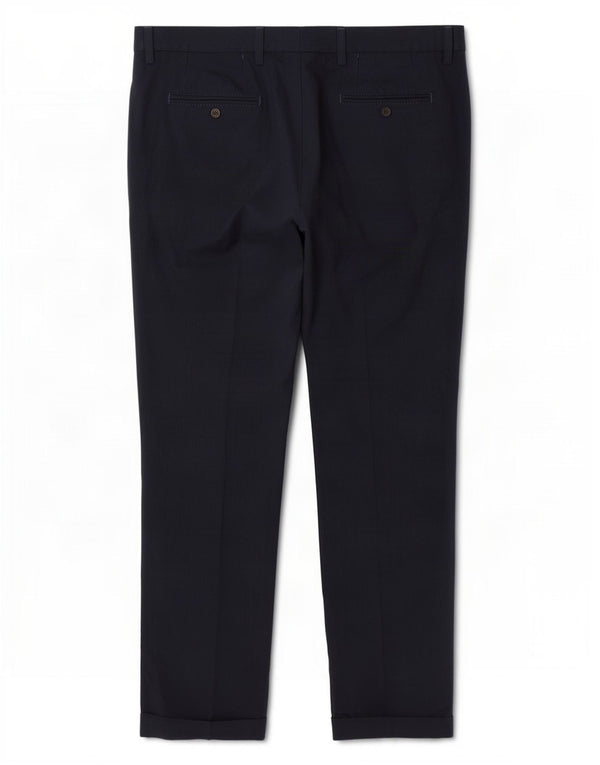 Marks & Spencer Mens Slim Suit Trousers W38 L31 Navy Blue Polyester