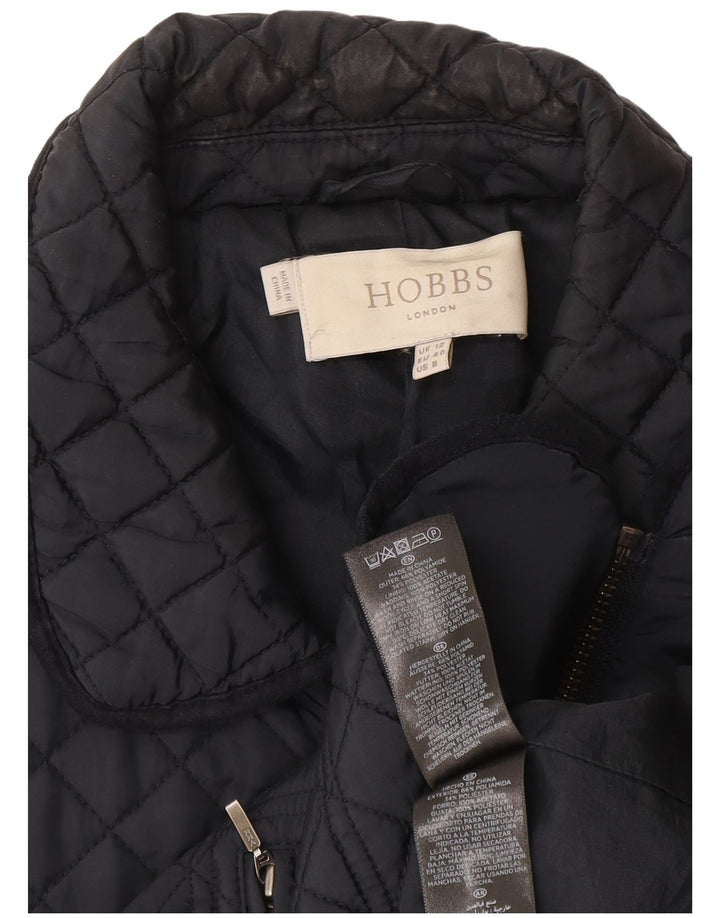 Jaqueta acolchoada feminina Hobbs UK 12 poliamida azul marinho médio