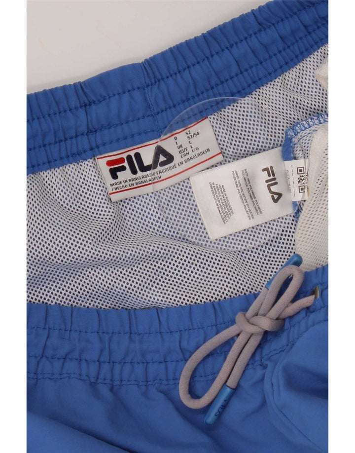 Shorts de natação masculino Fila grande azul Colourblock Nylon
