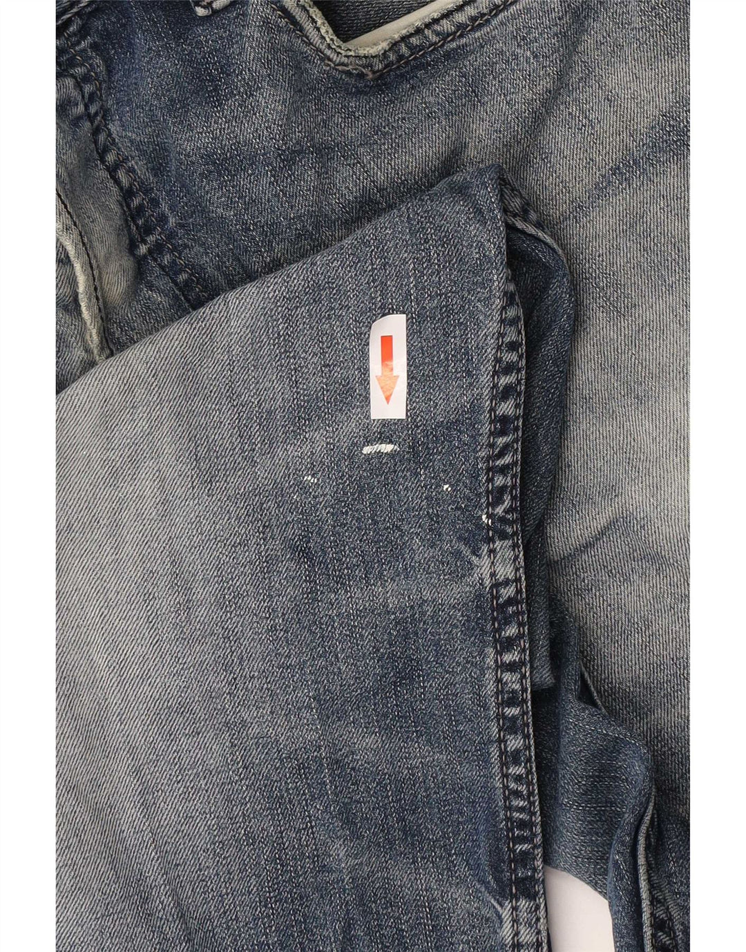 Diesel Mens Larkee Straight Jeans W32 L30 Azul Algodão