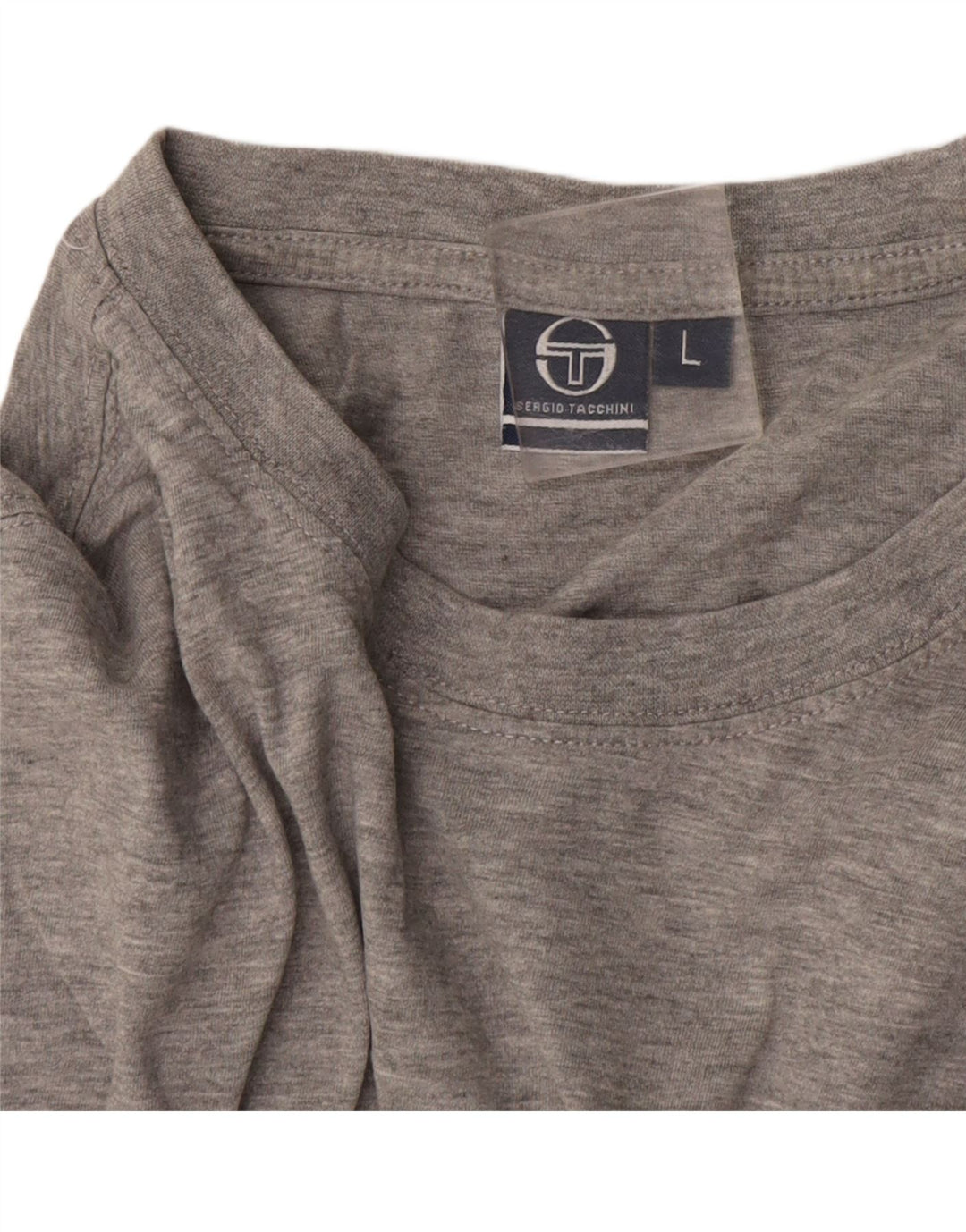Camiseta masculina Sergio Tacchini Top grande cinza manchado