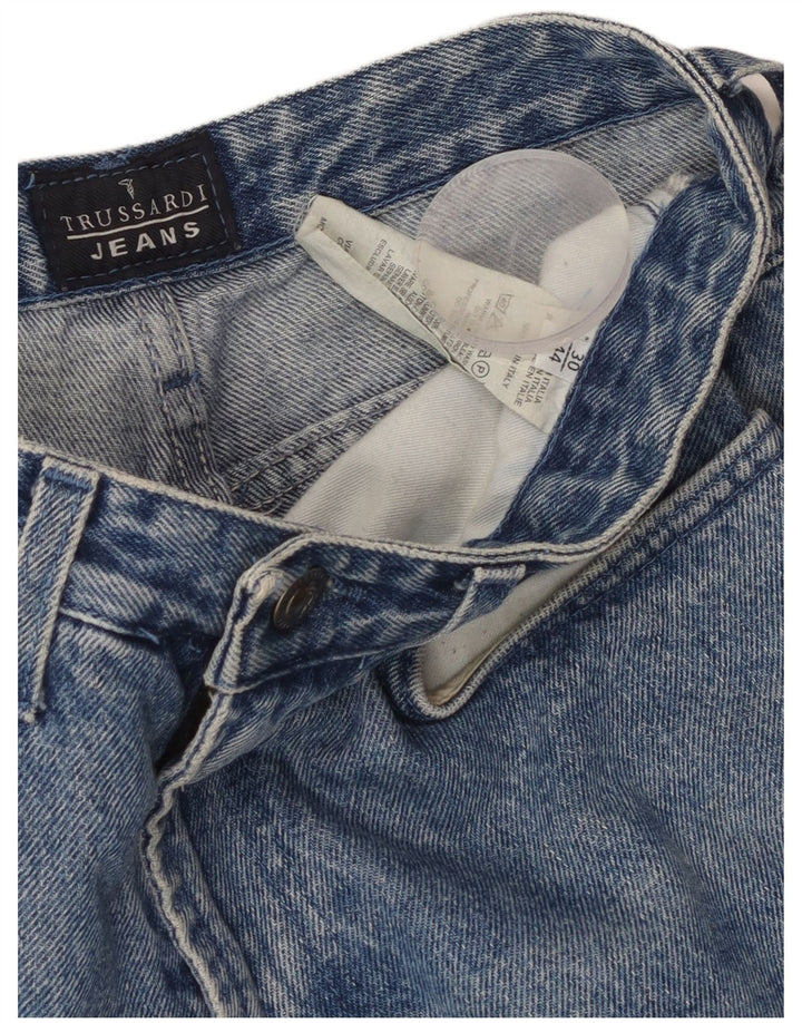 TRUSSARDI Jeans Cônicos Femininos IT 44 Médio W30 L31 Azul Algodão