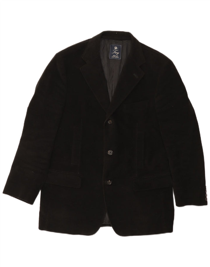Jaqueta blazer masculina Fay com 3 botões IT 52 XL algodão preto