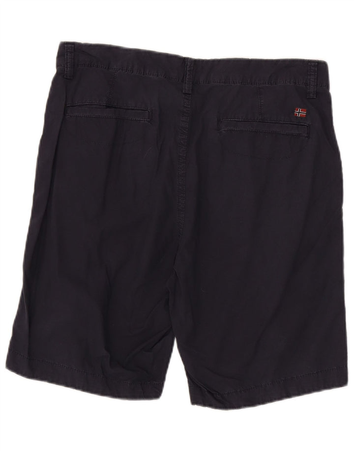 Napapijri Mens Chino Shorts W31 Médio Algodão Azul Marinho