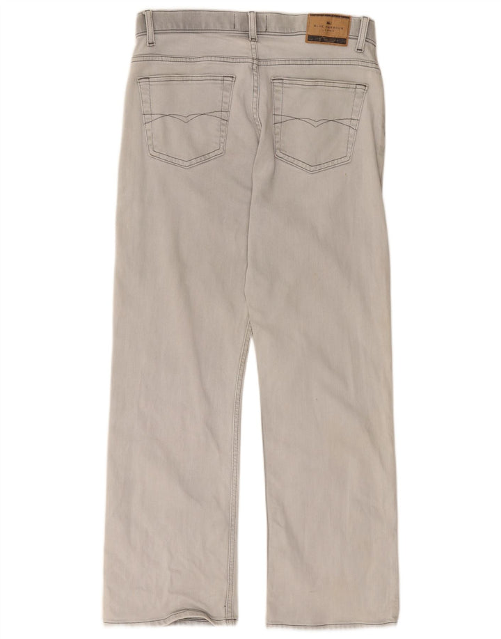 Calça jeans reta masculina Marks & Spencer Blue Harbor W34 L29 algodão cinza