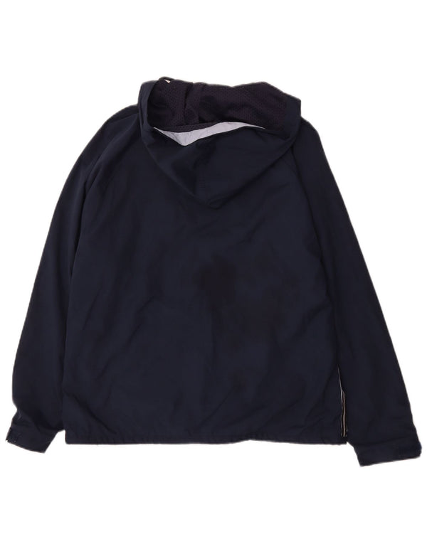 Reebok Womens Hooded Tracksuit Top Jacket UK 14 Médio Azul Marinho