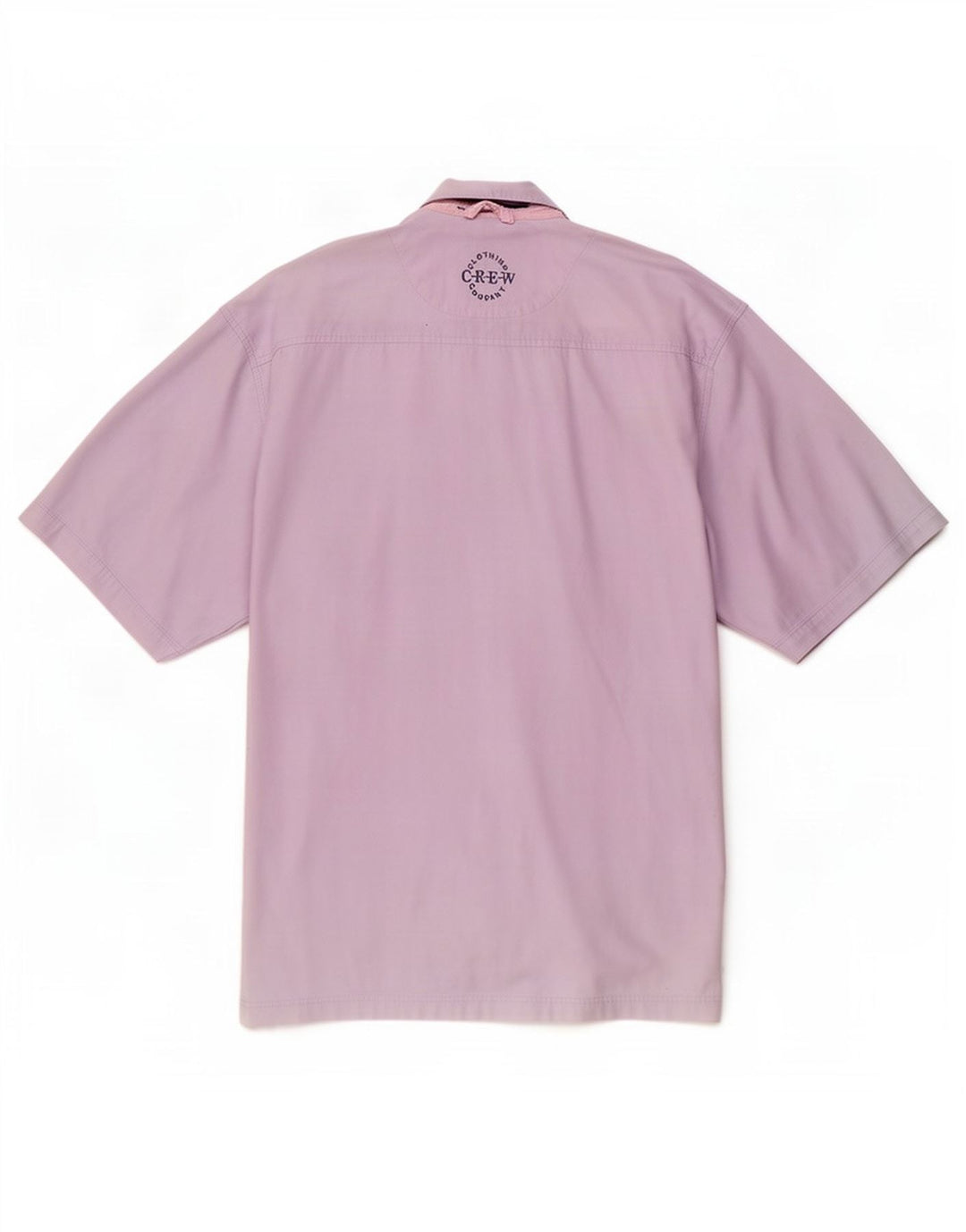 Camisa pulôver masculina de manga curta XL de algodão roxo da Crew Clothing