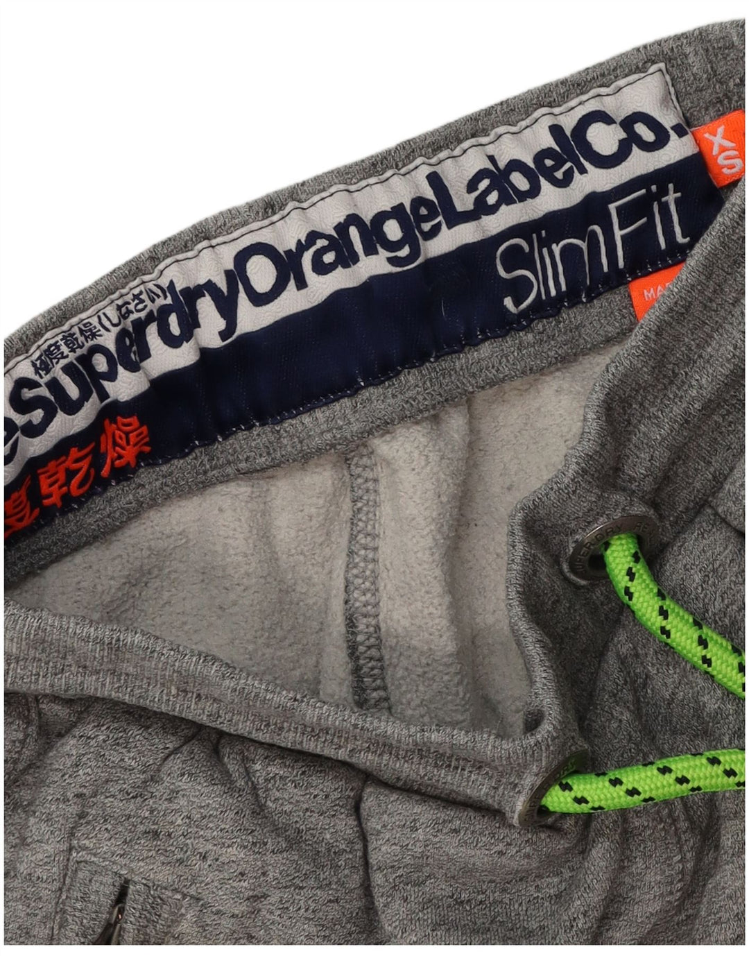 Shorts esportivos masculinos Superdry Slim Fit XS cinza manchado