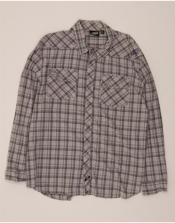Camisa masculina Vans 2XL cinza xadrez algodão