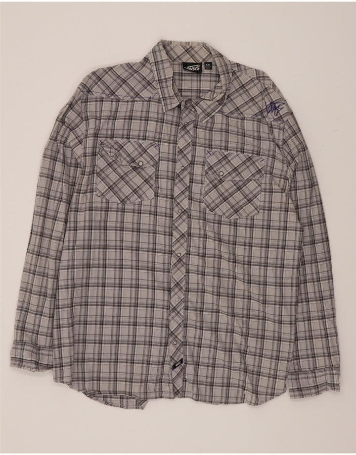 Camisa masculina Vans 2XL cinza xadrez algodão