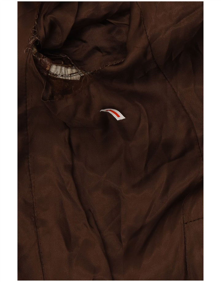 Casaco de couro masculino VINTAGE Reino Unido 38 couro marrom médio