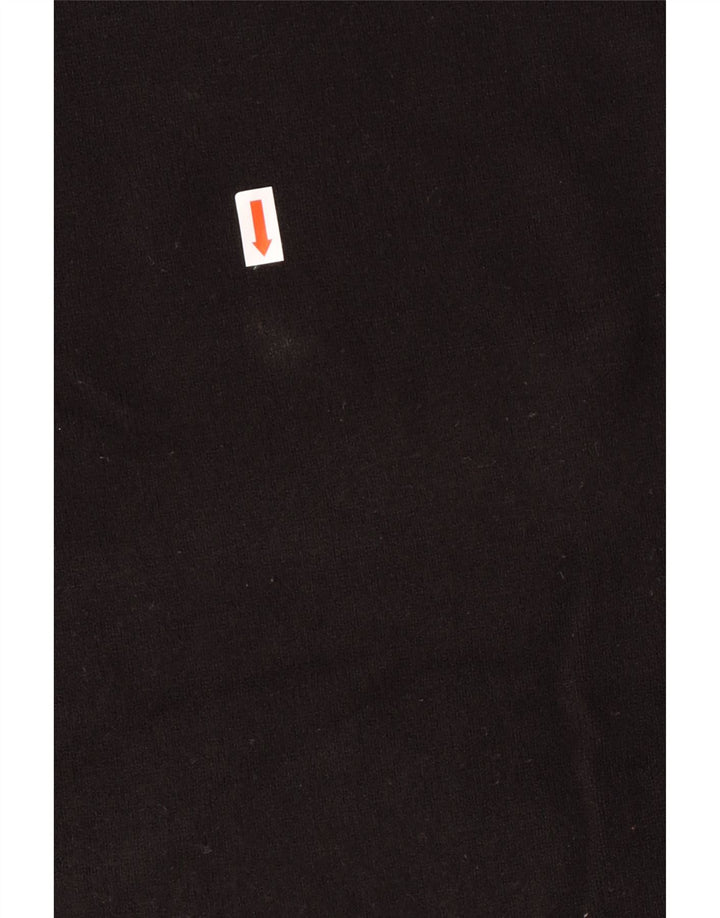 Suéter feminino de conexão francesa com gola redonda e acrílico preto pequeno Reino Unido 10