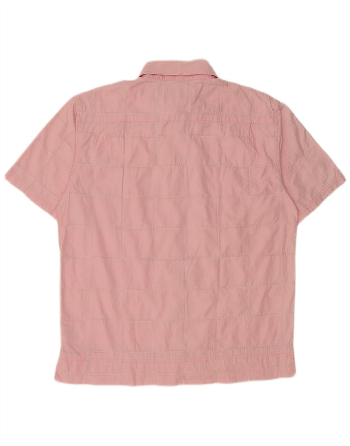 Camisa masculina de manga curta WRANGLER XL rosa patchwork algodão