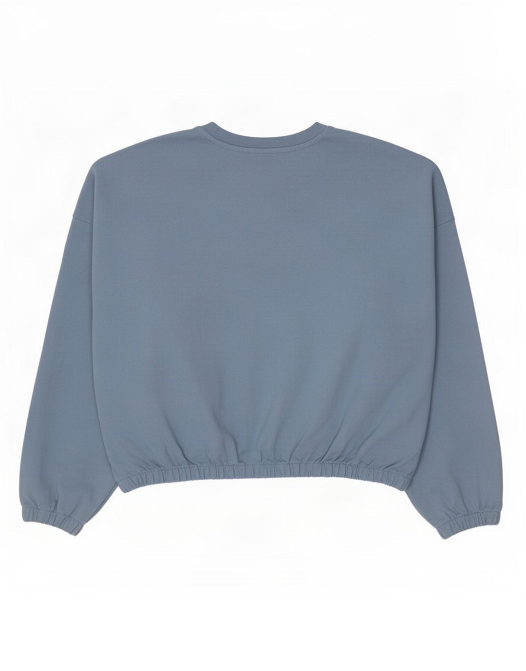 Adidas Womens Crop Oversized Moletom Jumper Reino Unido 8 Pequeno Azul Algodão