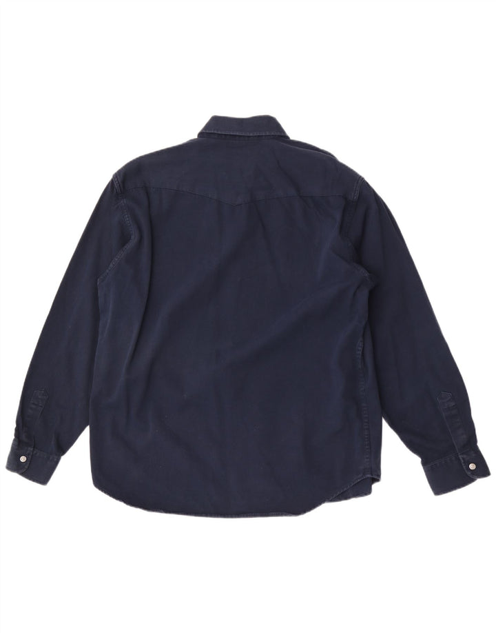 Camisa masculina Carrera grande algodão azul marinho