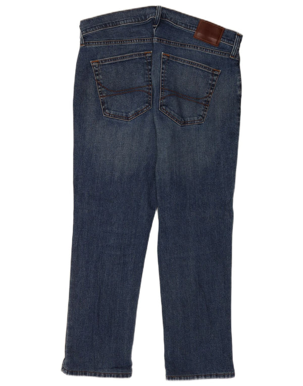 Hollister Mens Straight Slim Jeans W33 L27 Azul Algodão