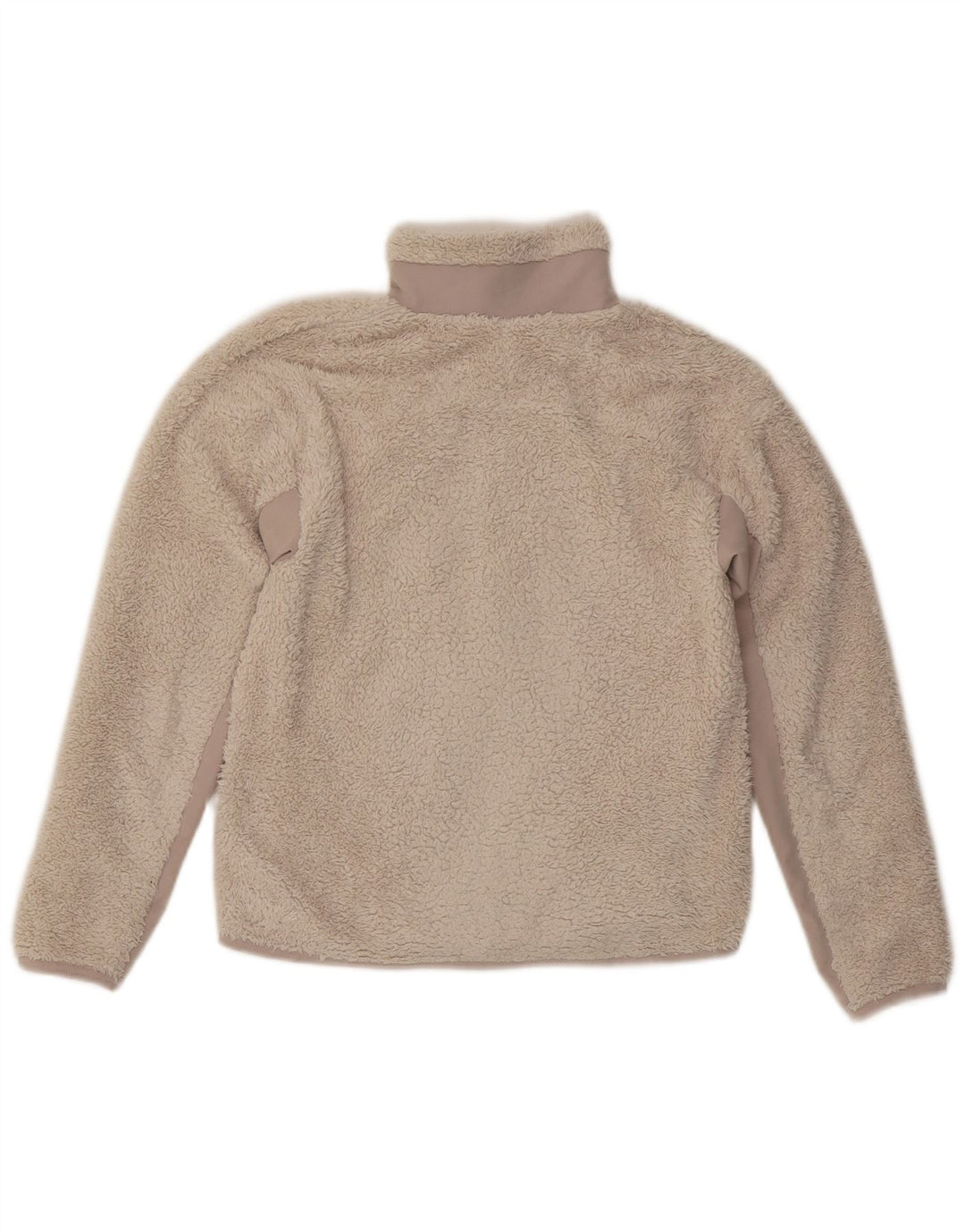 Jaqueta de lã oversized feminina NIKE UK 6 XS bege Colourblock poliéster