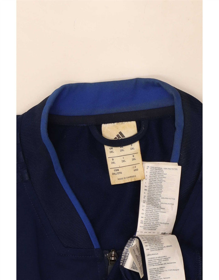 Adidas Mens Treino Top Jacket 2XL Poliéster Azul Marinho