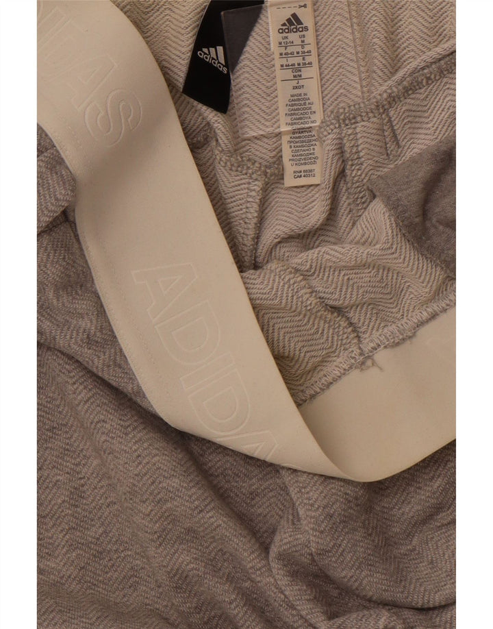 Calça de treino feminina ADIDAS UK 12/14 cinza médio Chevron
