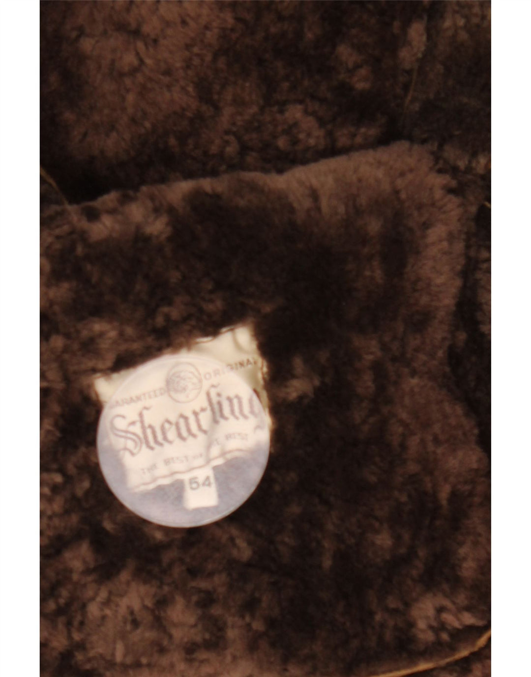 Jaqueta masculina vintage de shearling IT 54 2XL marrom shearling