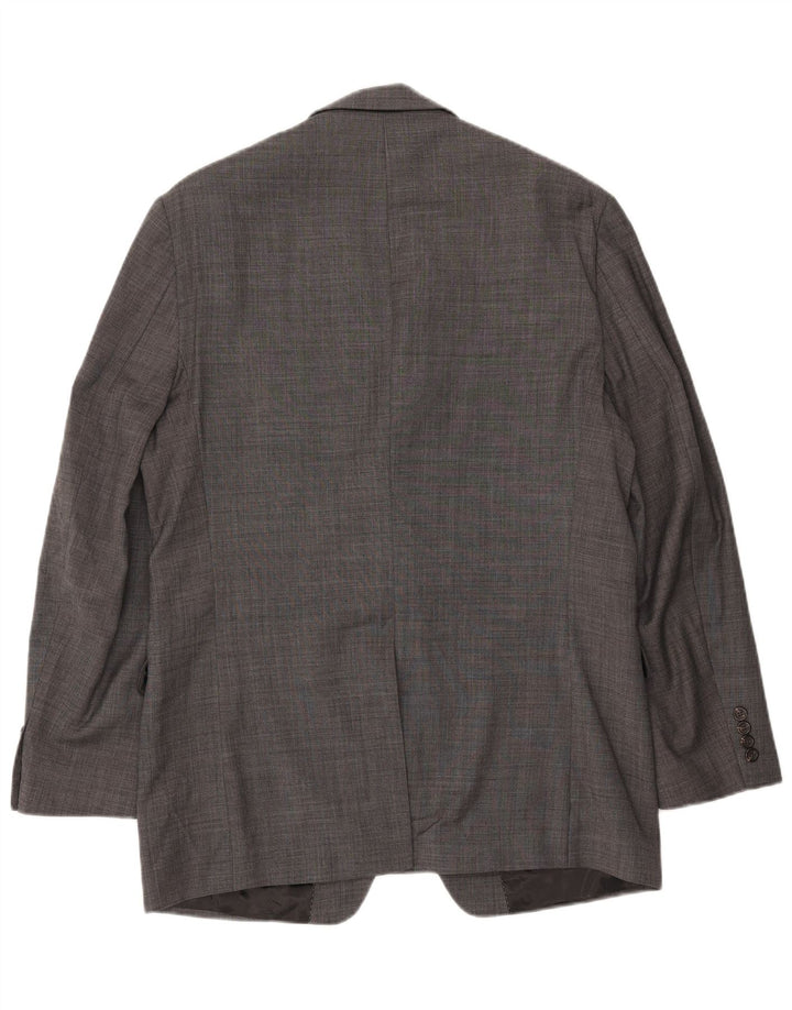 Jaqueta blazer masculina Chaps com 2 botões UK 42 XL lã cinza