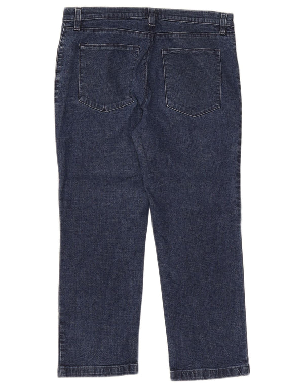 Calvin Klein Capri Jeans Feminino W30 L21 Azul Marinho Algodão