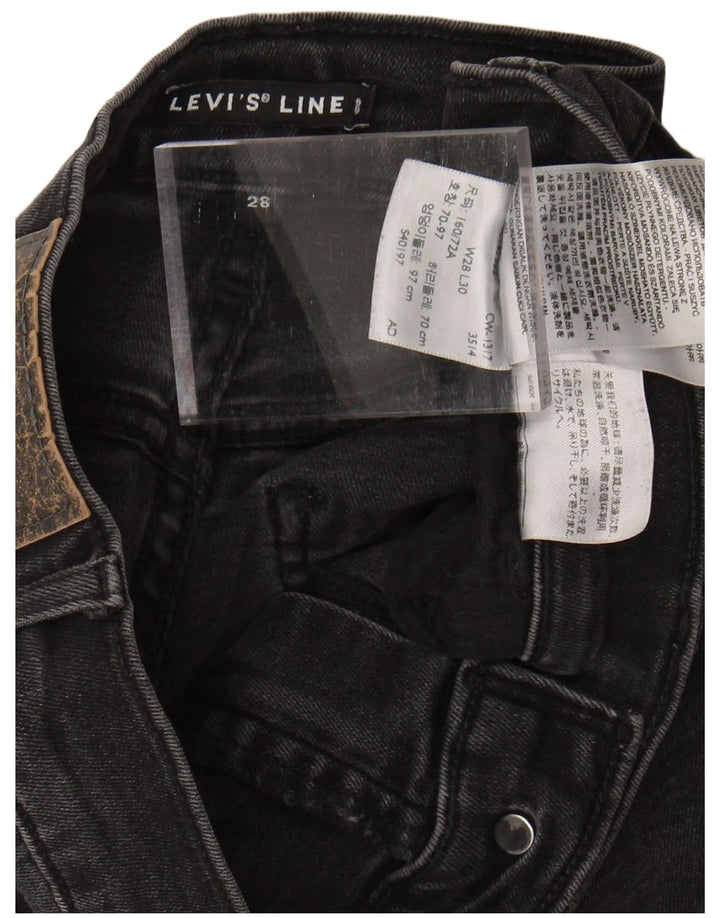 Jeans skinny feminino LEVI'S W28 L30 algodão preto