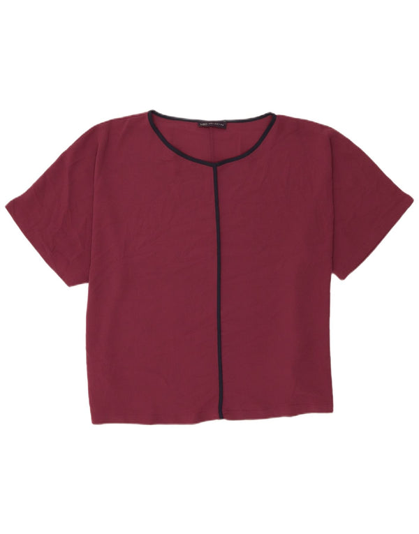 Marks & Spencer Womens Regular Blouse Top UK 20 2XL Burgundy Polyester