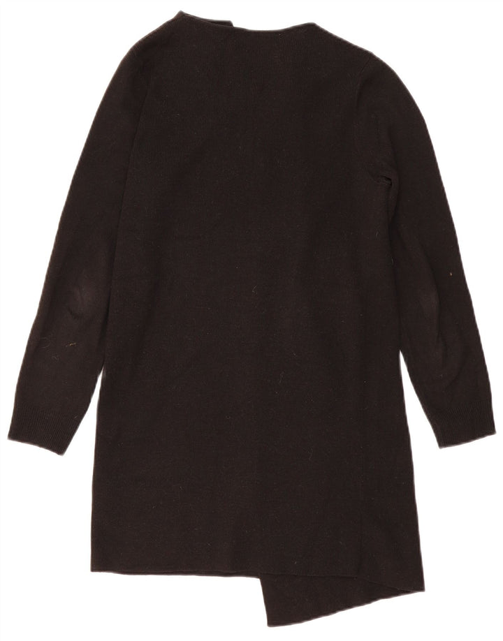Marks & Spencer Suéter feminino Longline Open Cardigan Reino Unido 10 Pequeno Preto