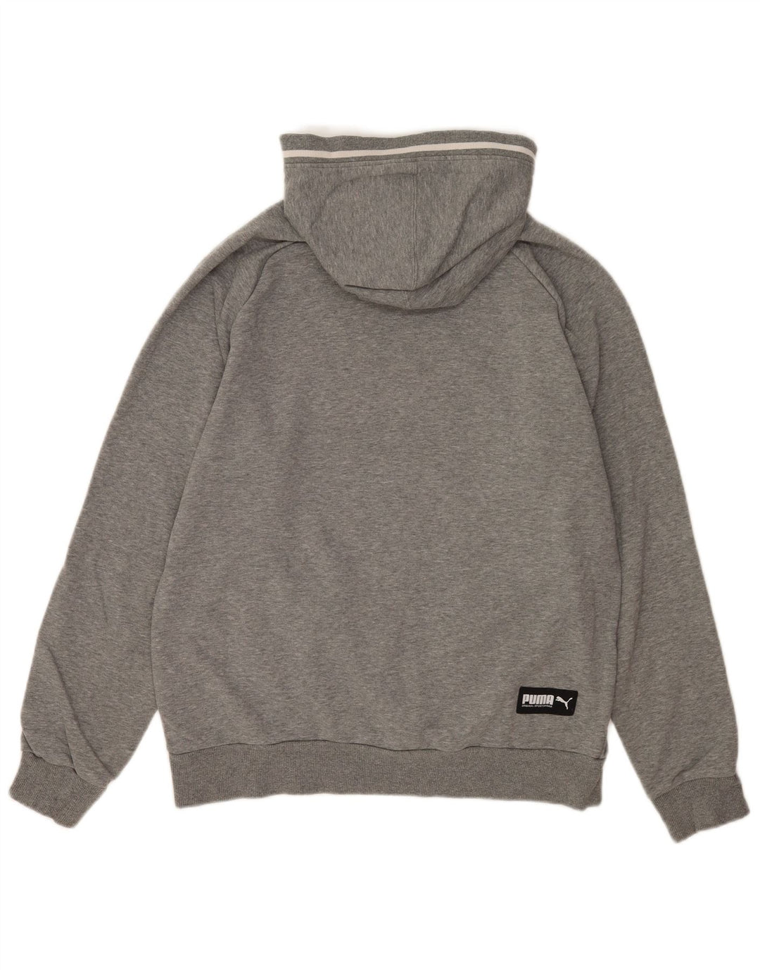 Puma Mens Graphic Hoodie Jumper Médio Algodão Cinza