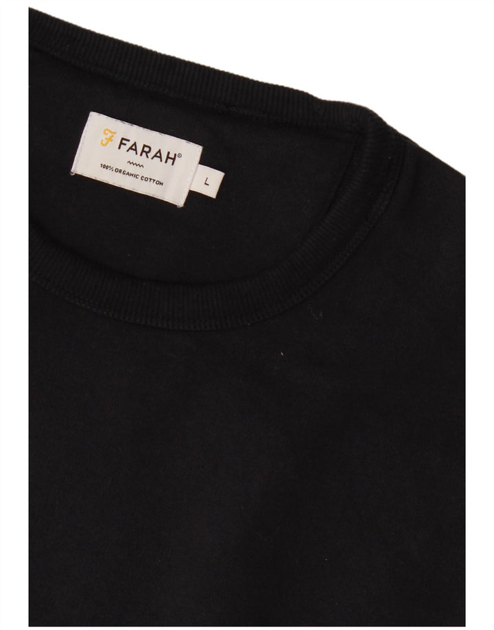 Farah moletom masculino jumper grande algodão azul marinho