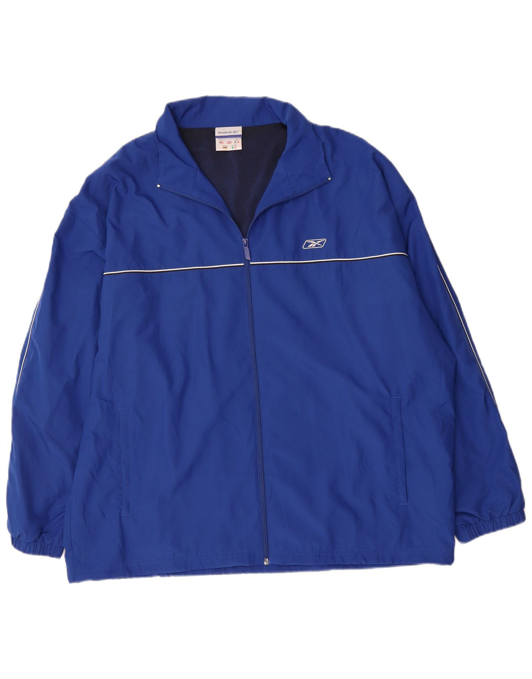 REEBOK Mens Treino Top Jaqueta Grande Poliéster Azul
