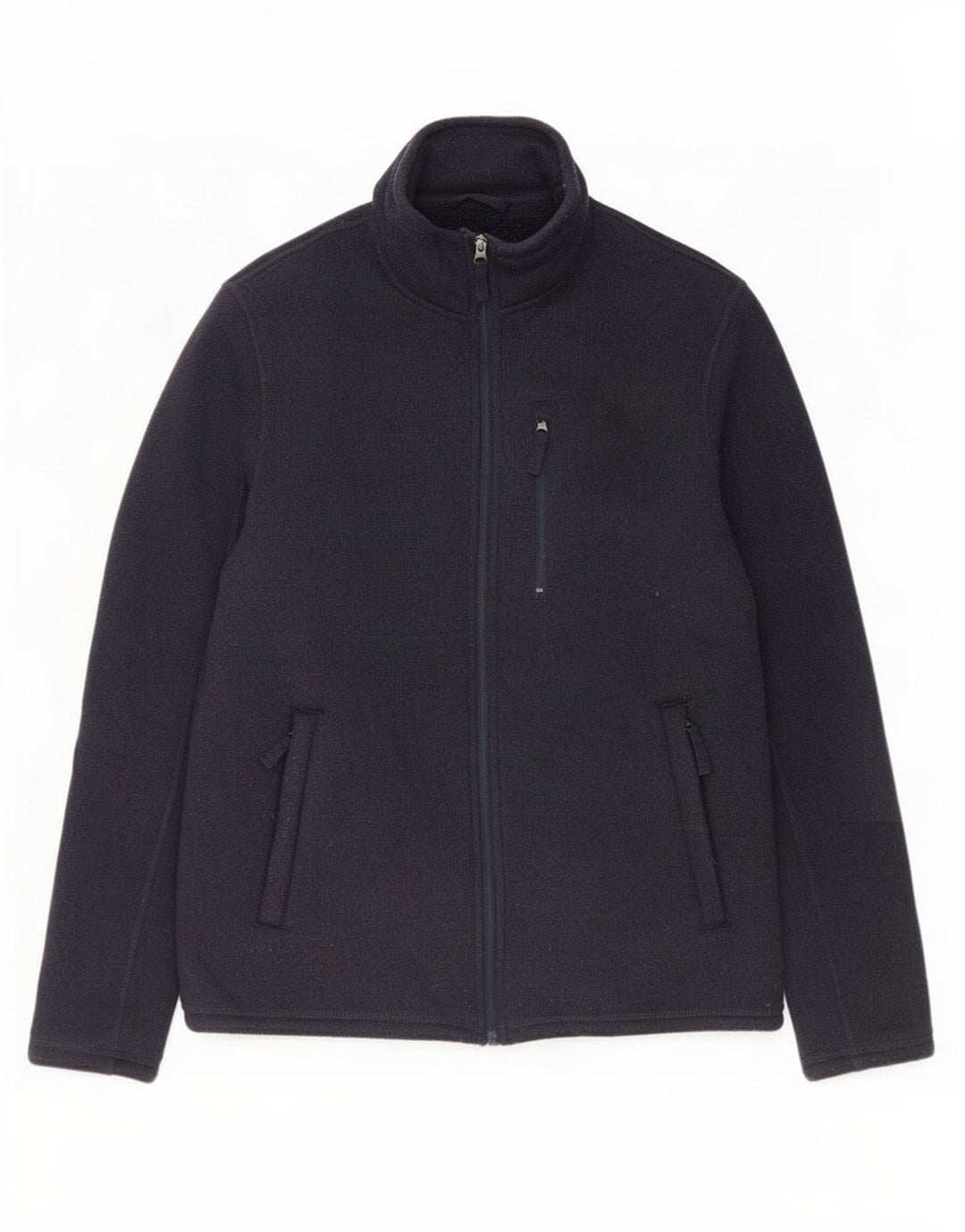 Jaqueta masculina de treino Sherpa da Marks & Spencer, poliéster azul marinho médio