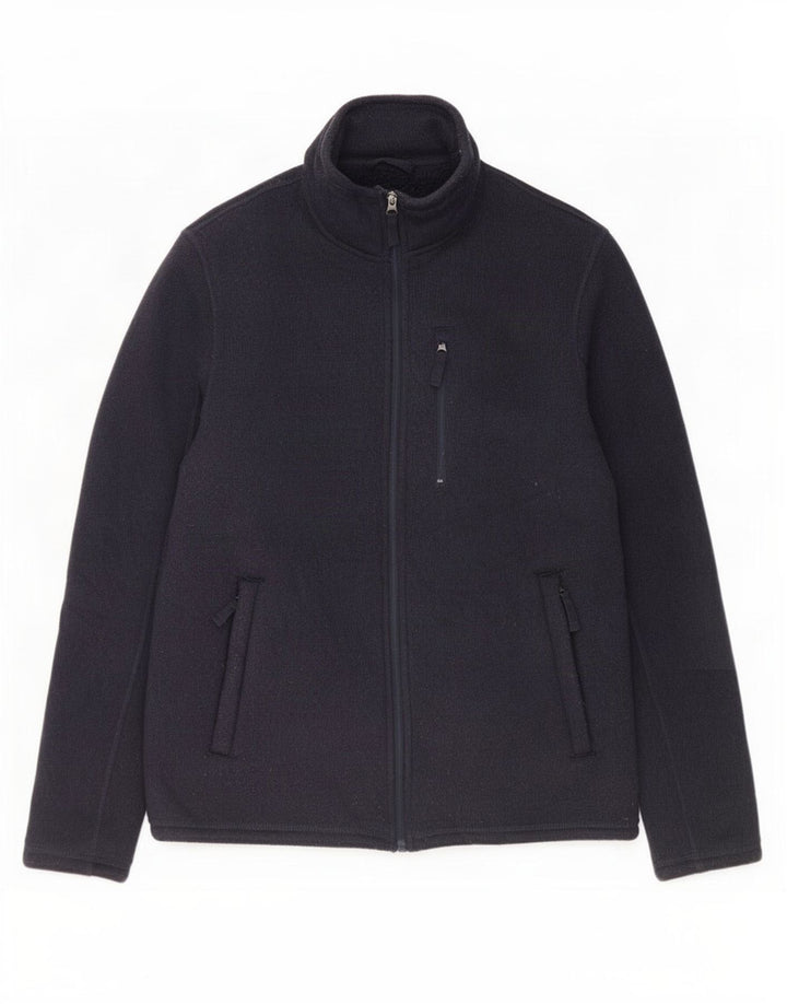 Jaqueta masculina de treino Sherpa da Marks & Spencer, poliéster azul marinho médio