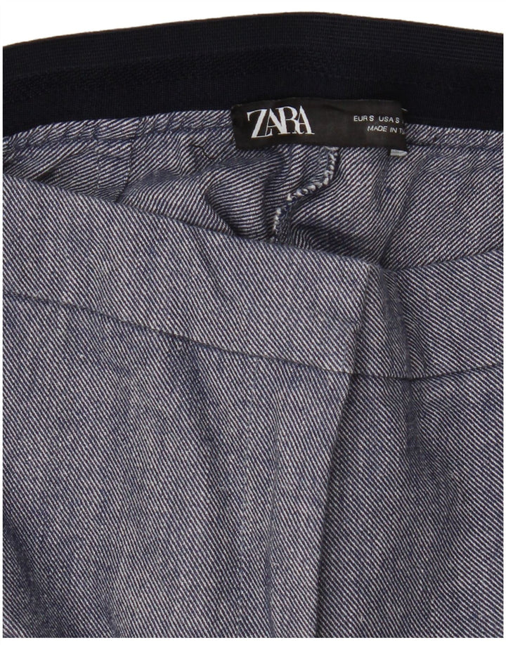Calça Chino Slim Feminina Zara Pequena W26 L27 Azul