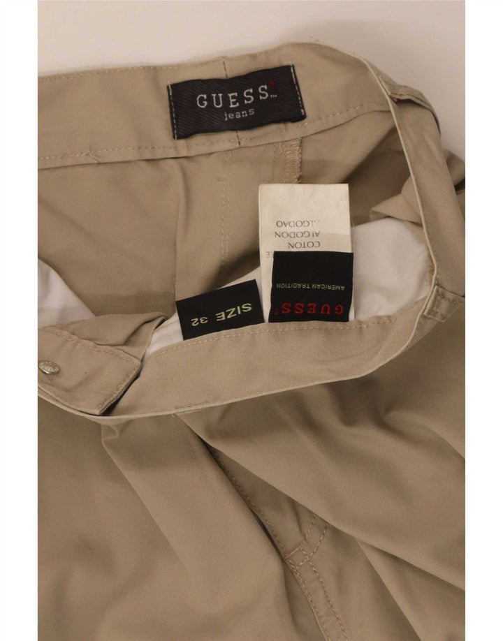 Calça cargo reta masculina Guess W32 L30 algodão bege