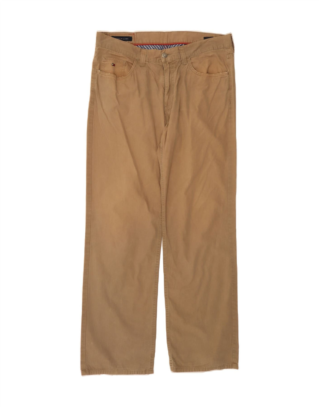 TOMMY HILFIGER Mens Straight Casual Trousers W36 L32  Beige Cotton Vintage Tommy Hilfiger and Second-Hand Tommy Hilfiger from Messina Hembry 