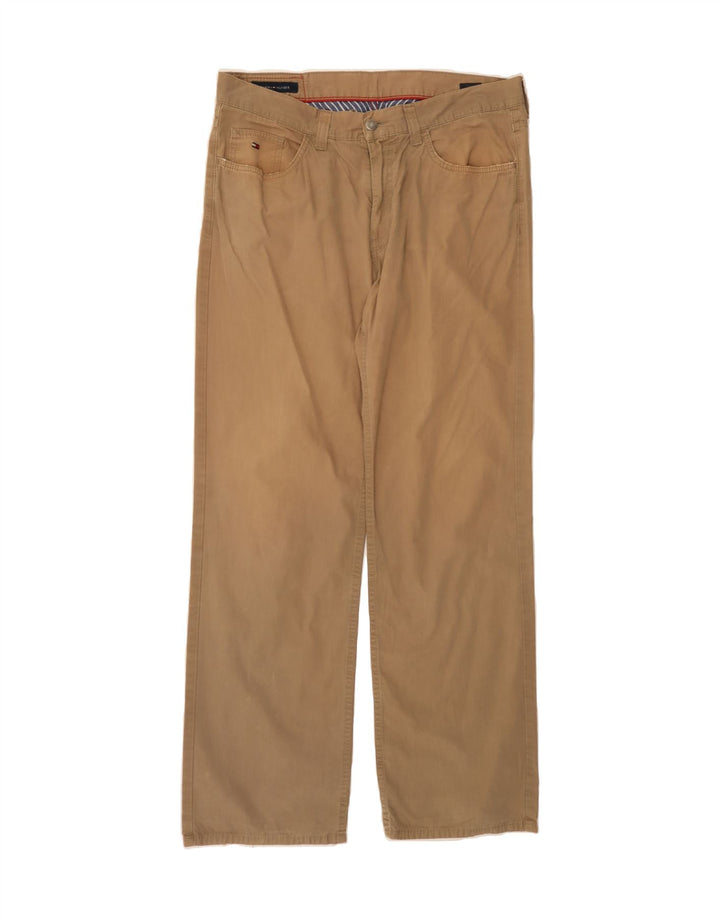 TOMMY HILFIGER Mens Straight Casual Trousers W36 L32  Beige Cotton Vintage Tommy Hilfiger and Second-Hand Tommy Hilfiger from Messina Hembry 