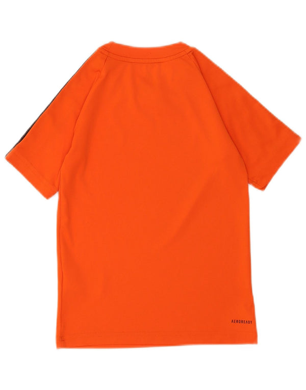 Camiseta Adidas Boys Aeroready Top 7-8 Anos Laranja Poliéster